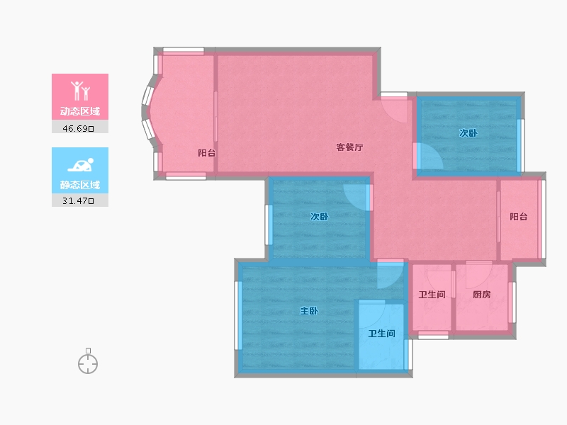 广东省-深圳市-福安楼-68.88-户型库-动静分区