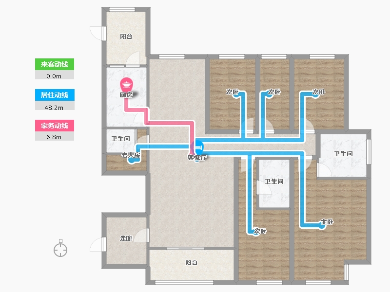 广东省-深圳市-凯德公园1号-154.32-户型库-动静线