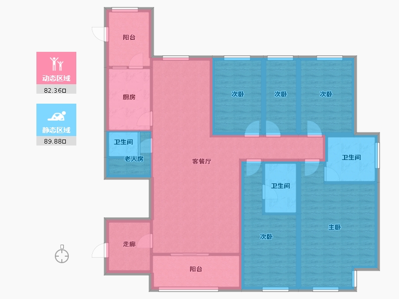 广东省-深圳市-凯德公园1号-154.32-户型库-动静分区