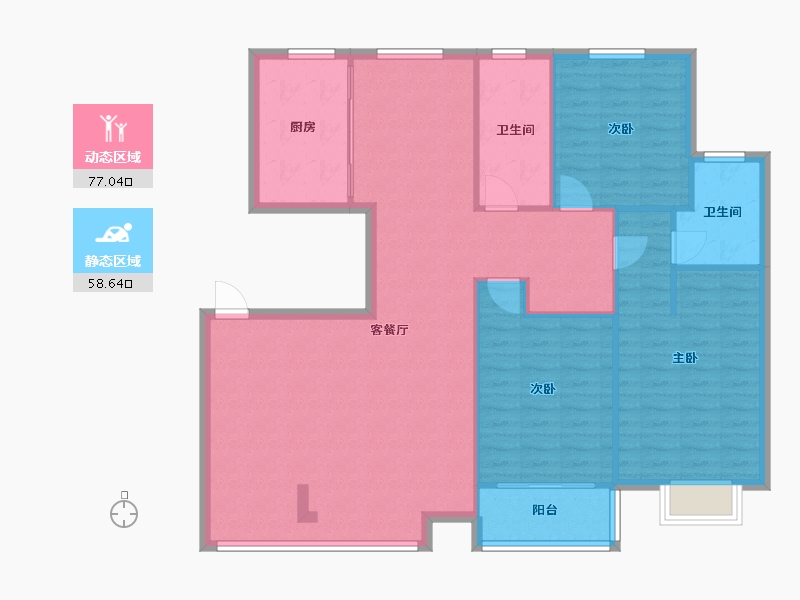 江苏省-徐州市-滨湖花园-一期-122.40-户型库-动静分区