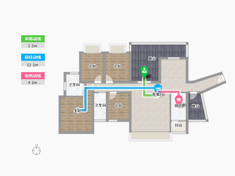 广东省-深圳市-碧海富通城一期-114.89-户型库-动静线