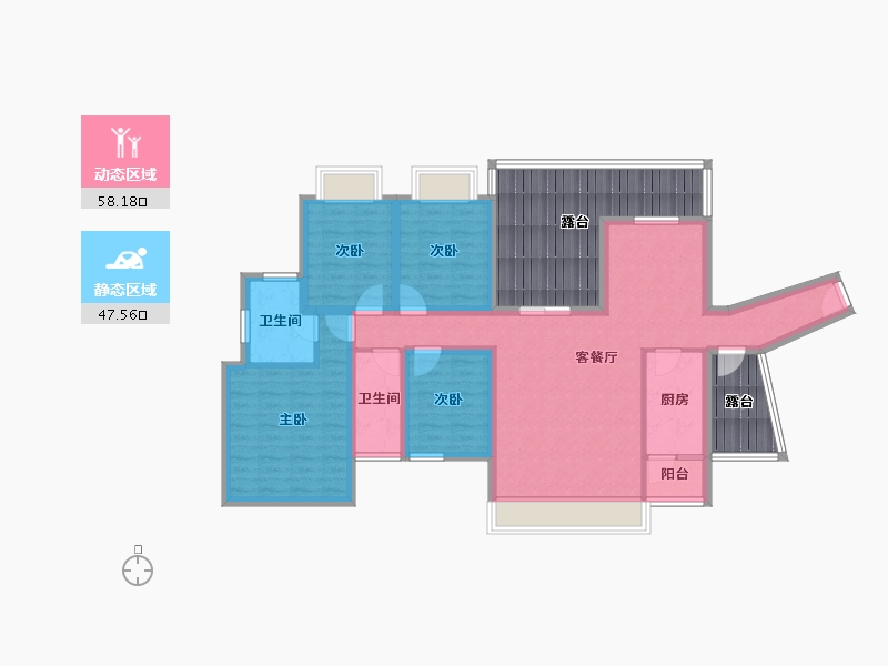 广东省-深圳市-碧海富通城一期-114.89-户型库-动静分区