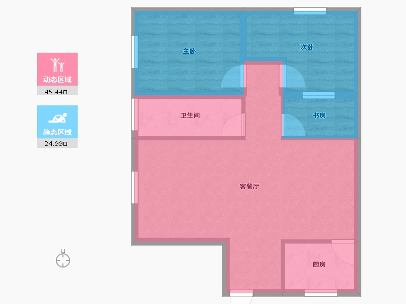 广东省-深圳市-凤凰花苑-62.86-户型库-动静分区