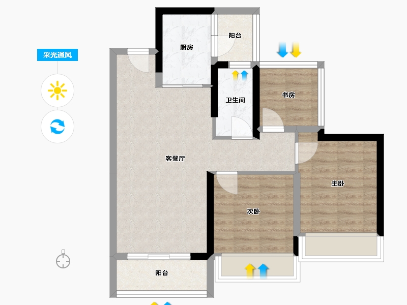 广东省-惠州市-星河传奇-66.12-户型库-采光通风