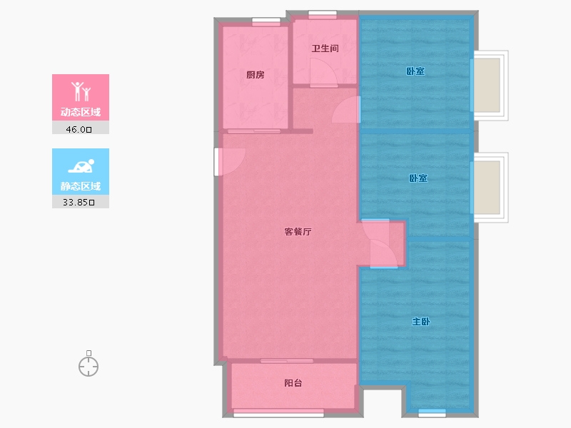 河南省-郑州市-万华城-74.77-户型库-动静分区