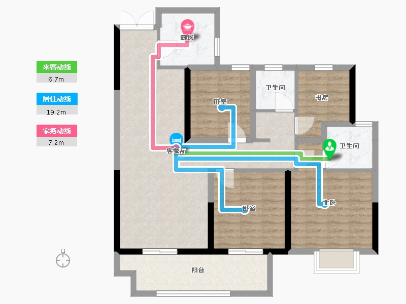 江苏省-淮安市-水沐韶华-97.60-户型库-动静线