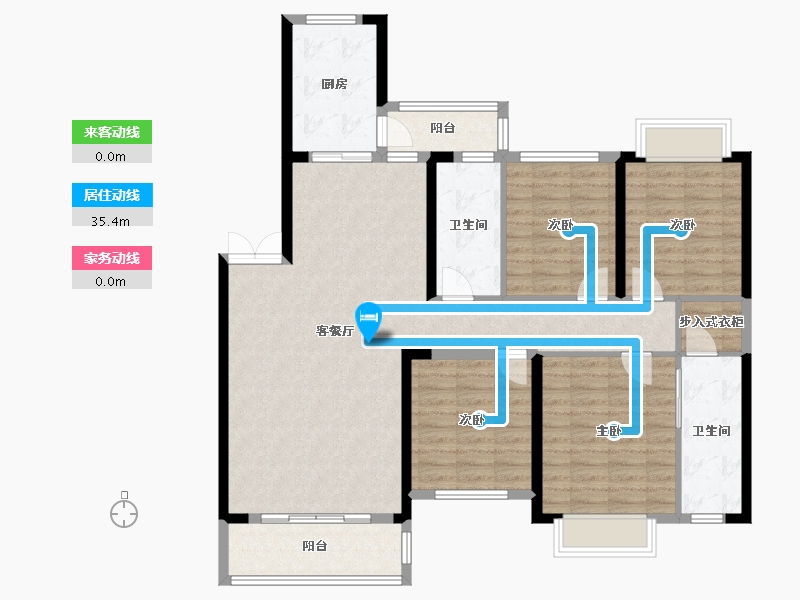 湖南省-长沙市-永宏万家里-133.85-户型库-动静线