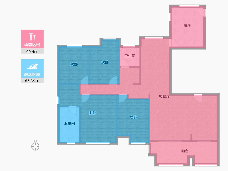 江苏省-苏州市-绿地21新城-西区-140.00-户型库-动静分区