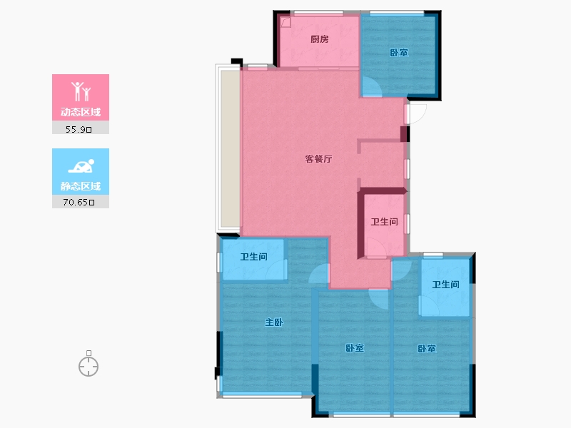 浙江省-丽水市-丽水建发·养云-114.74-户型库-动静分区