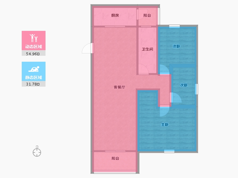 广东省-深圳市-颐合花园-76.94-户型库-动静分区