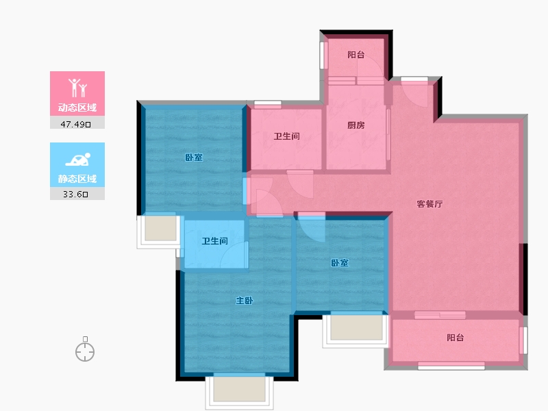 广东省-广州市-中山E城-71.20-户型库-动静分区