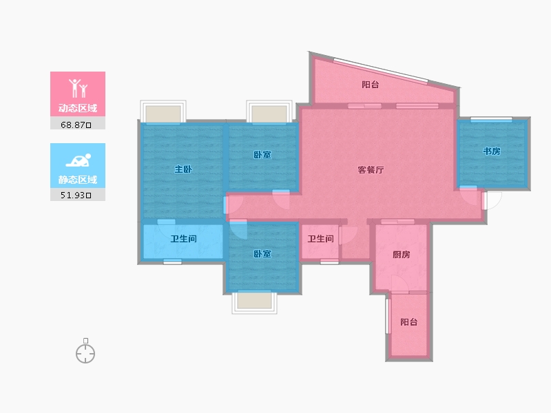 四川省-成都市-观澜9号云岸-117.44-户型库-动静分区