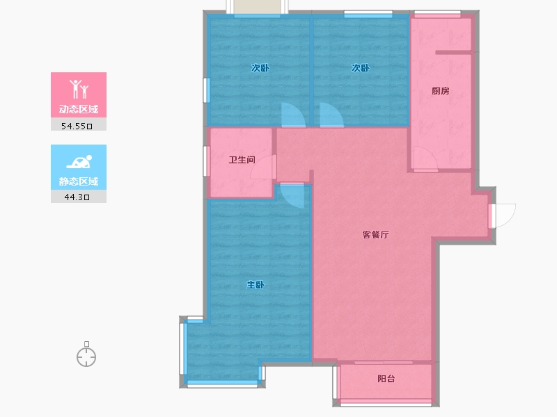 宁夏回族自治区-银川市-香溪美地-97.00-户型库-动静分区