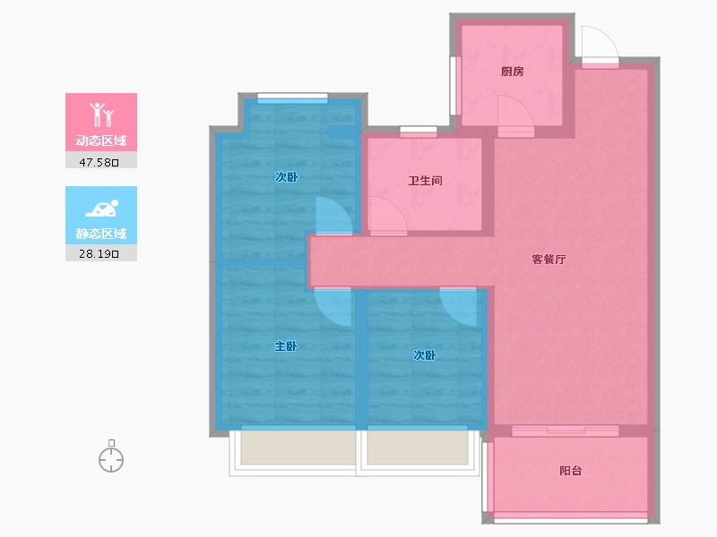 云南省-昆明市-吾悦-79.00-户型库-动静分区