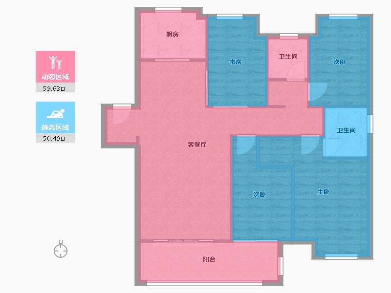 湖南省-常德市-中南春溪集-100.26-户型库-动静分区