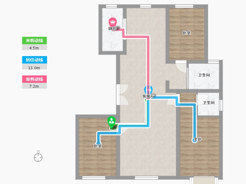 新疆维吾尔自治区-和田地区-和创御园公馆二期-100.00-户型库-动静线