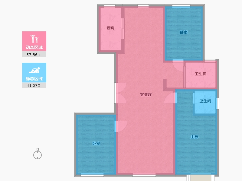 新疆维吾尔自治区-和田地区-和创御园公馆二期-100.00-户型库-动静分区