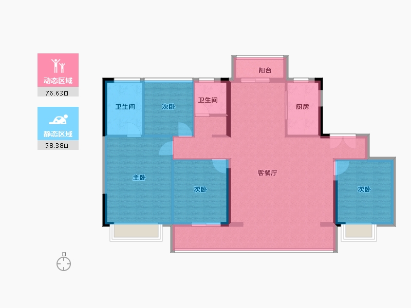 四川省-成都市-能建紫郡公馆-123.04-户型库-动静分区