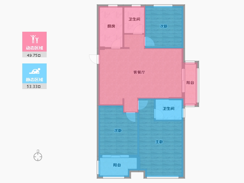 浙江省-台州市-泉亭-101.60-户型库-动静分区