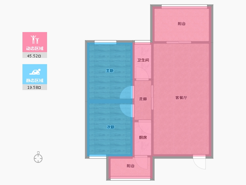 广东省-深圳市-宝田雅苑-57.86-户型库-动静分区