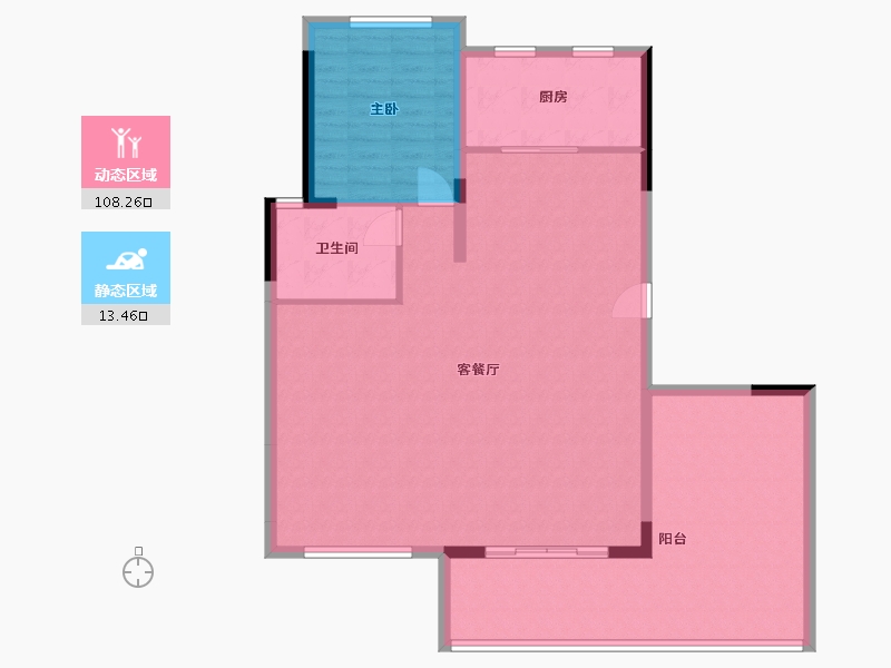 福建省-福州市-龙湖迪鑫紫宸府-112.39-户型库-动静分区