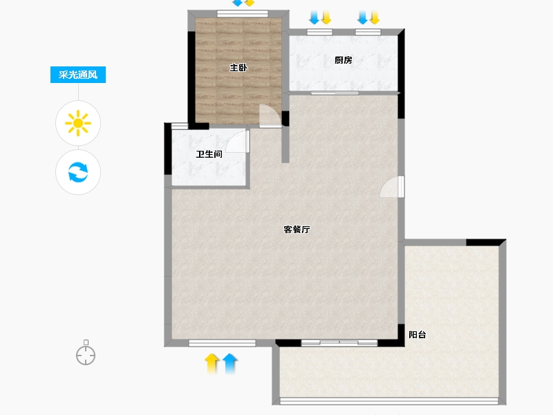 福建省-福州市-龙湖迪鑫紫宸府-112.39-户型库-采光通风