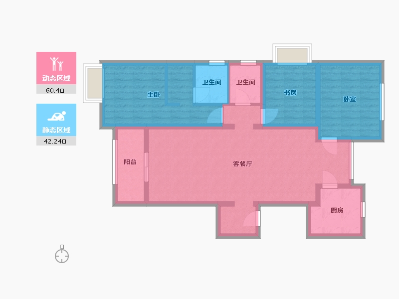 河北省-保定市-建业阳光国际-B区-108.90-户型库-动静分区