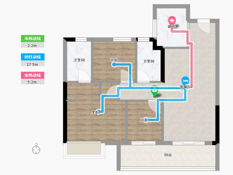 福建省-福州市-首开香悦-71.67-户型库-动静线