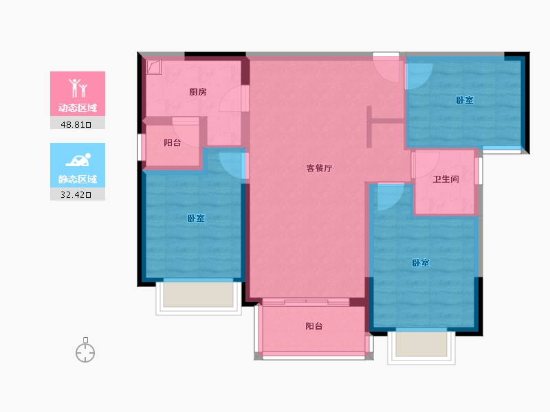 云南省-昆明市-中铁·时代央著-72.01-户型库-动静分区