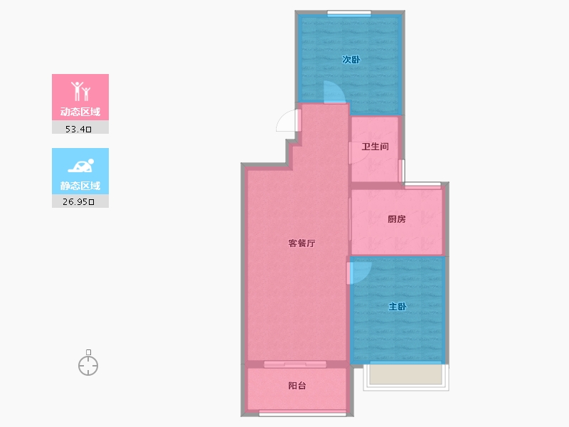 江苏省-徐州市-保利云上-72.80-户型库-动静分区