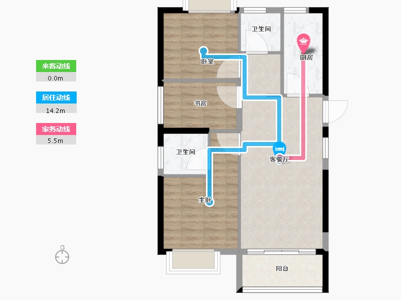 福建省-福州市-中建岳前雅居-72.00-户型库-动静线