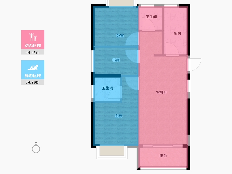 福建省-福州市-中建岳前雅居-72.00-户型库-动静分区