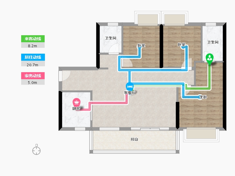 广东省-阳江市-万山天玺-87.37-户型库-动静线