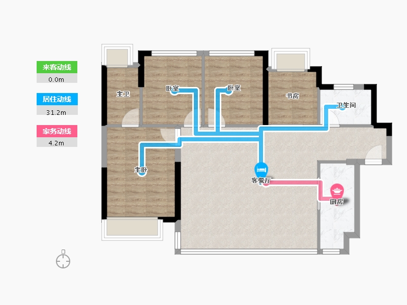 四川省-成都市-能建紫郡公馆-90.60-户型库-动静线