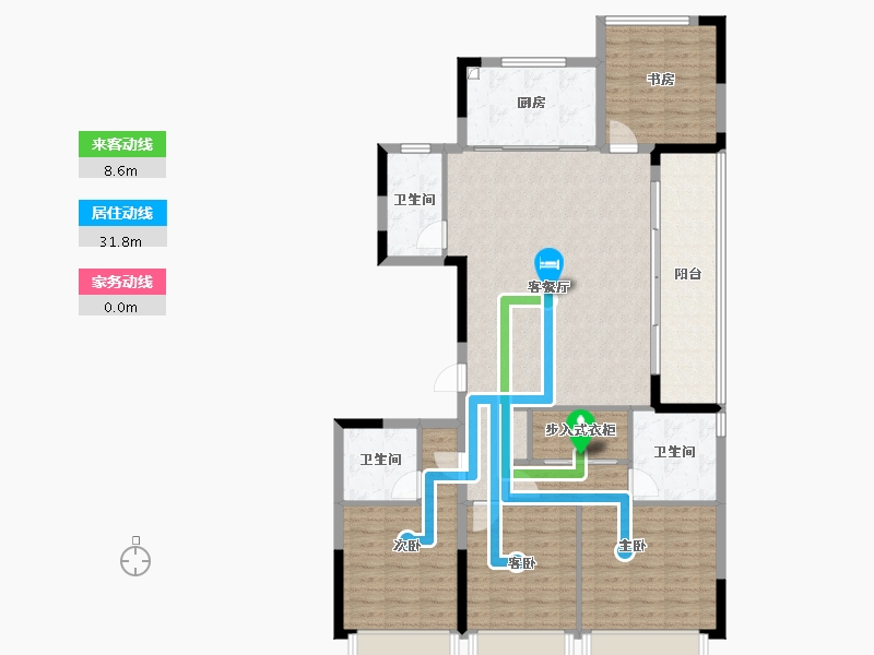 浙江省-杭州市-滨运锦上湾-129.11-户型库-动静线