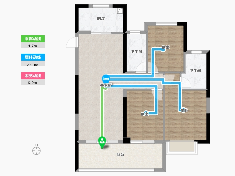 福建省-福州市-名城银河湾-89.57-户型库-动静线