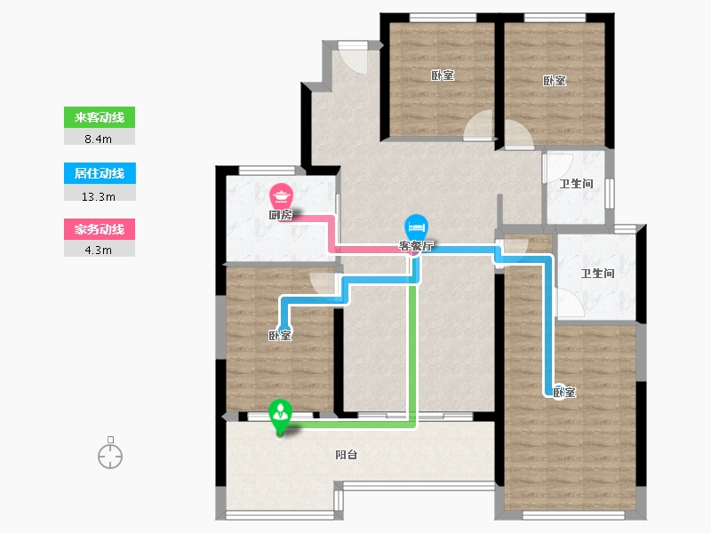 河南省-郑州市-信达天樾九章-117.13-户型库-动静线