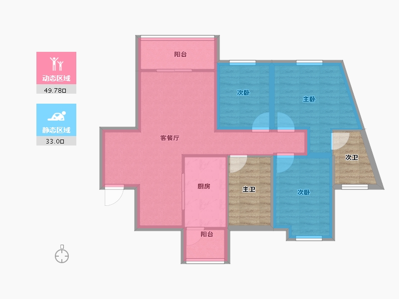 广东省-深圳市-南国丽城-84.80-户型库-动静分区