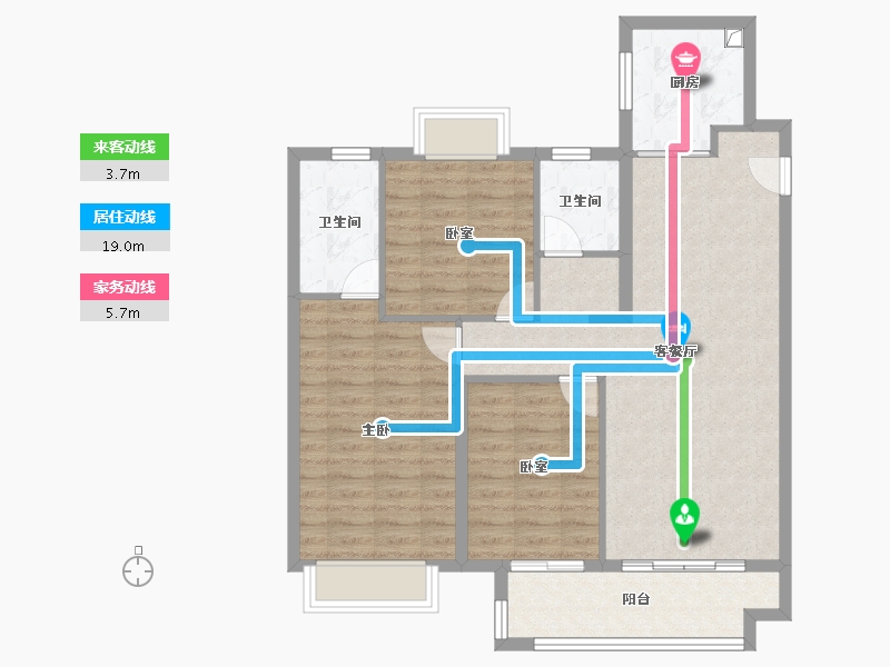 江苏省-南京市-华侨城翡翠天域-92.00-户型库-动静线