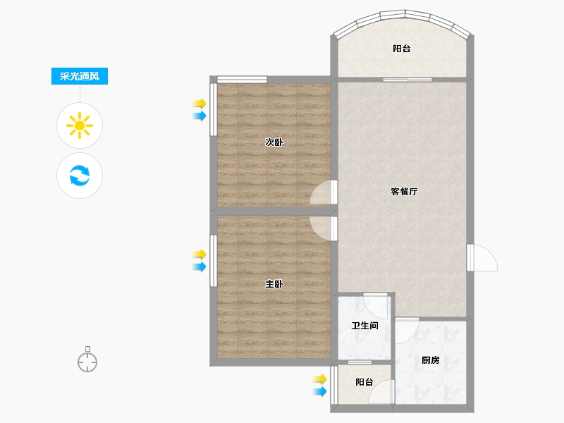 广东省-深圳市-南景苑大厦-82.31-户型库-采光通风