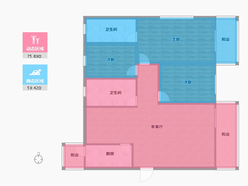 广东省-深圳市-星海名城(六期)-122.37-户型库-动静分区