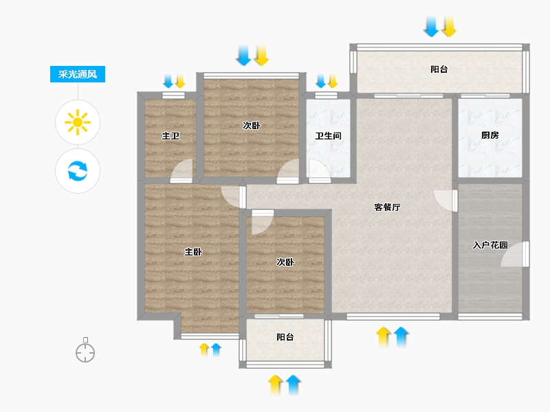 广东省-深圳市-华府国际-112.40-户型库-采光通风