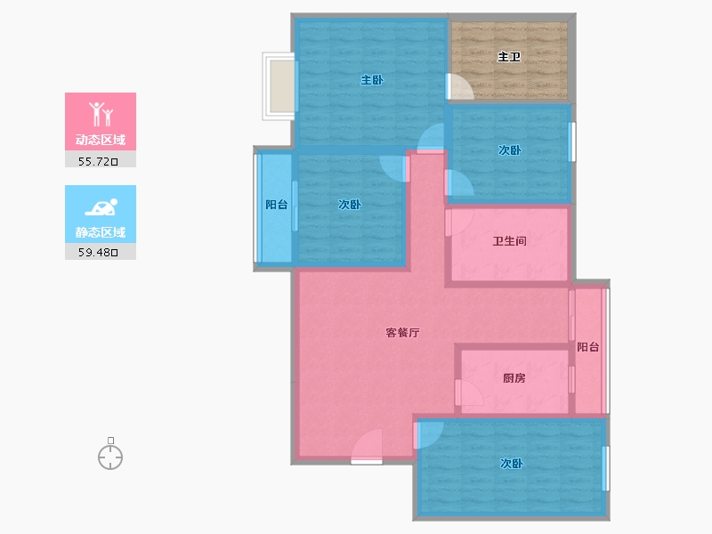 广东省-深圳市-华府国际-110.36-户型库-动静分区