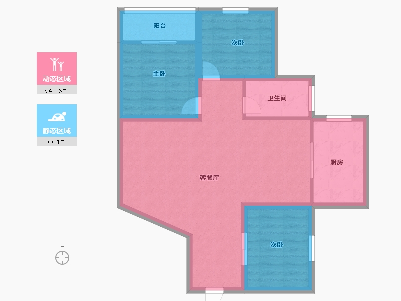 广东省-深圳市-怡园大厦-78.40-户型库-动静分区