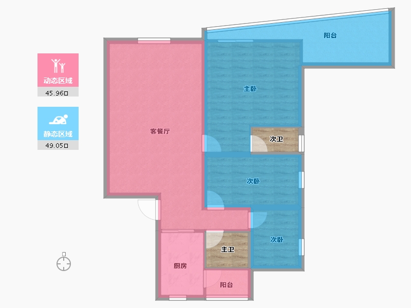 广东省-深圳市-南景苑大厦-90.40-户型库-动静分区