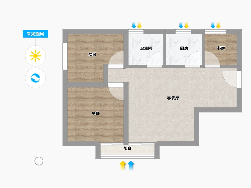 广东省-深圳市-钜建大厦-44.20-户型库-采光通风