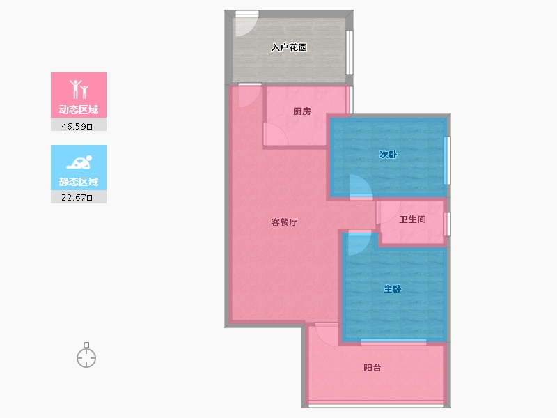 广东省-深圳市-桑泰丹华一期-69.65-户型库-动静分区