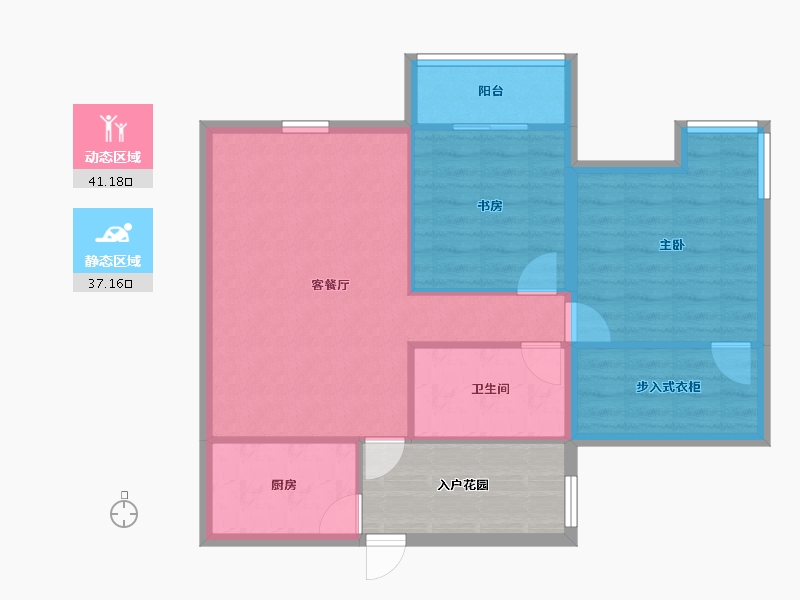 广东省-深圳市-鼎太风华(六期)-78.34-户型库-动静分区