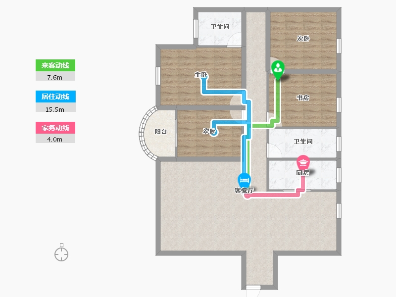 广东省-深圳市-港湾丽都-117.28-户型库-动静线