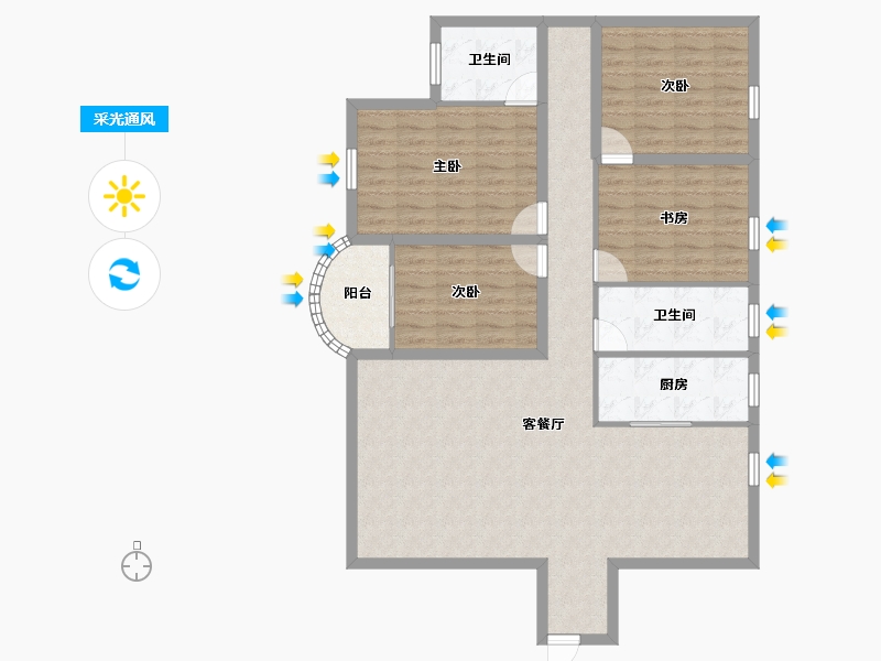 广东省-深圳市-港湾丽都-117.28-户型库-采光通风